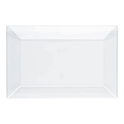 Clear Rectangular Disposable Plastic Dessert Plates (5.5