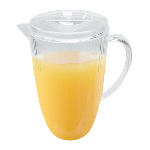 86 oz Clear Ribbed Plastic Pitchers