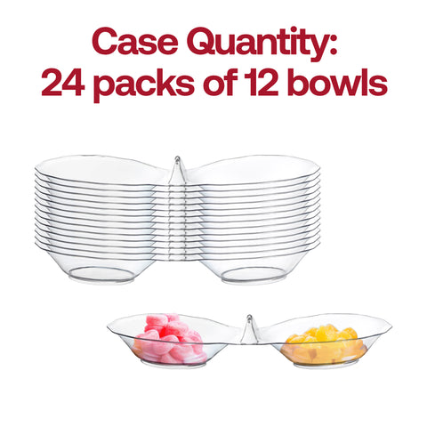 Clear Round 2-Hole Mini Plastic Candy Bowls Quantity | The Kaya Collection