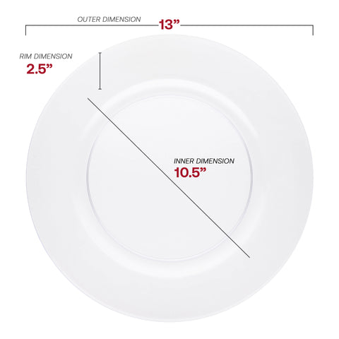 Clear Round Plastic Charger Plates (13