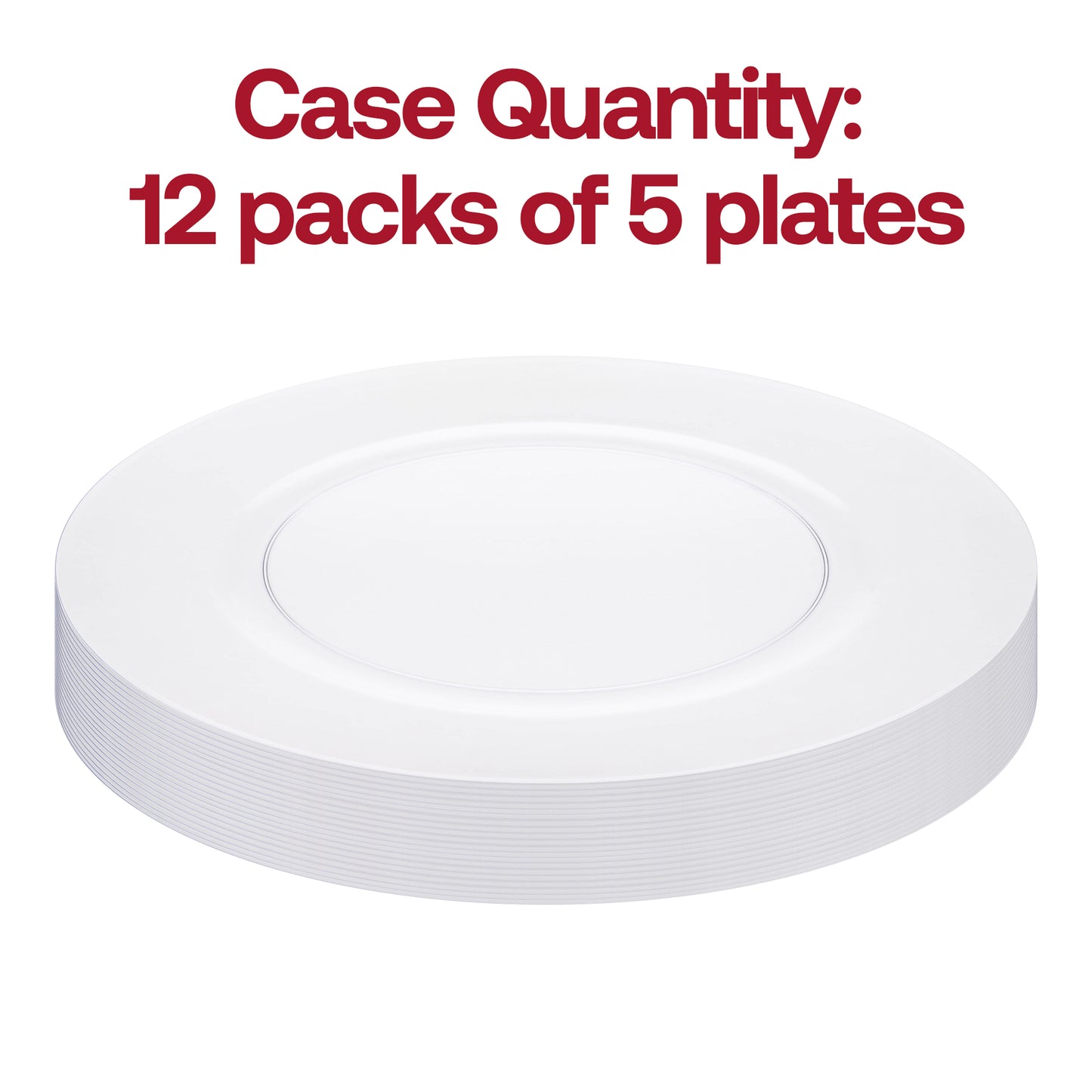 Clear Round Plastic Charger Plates (13")