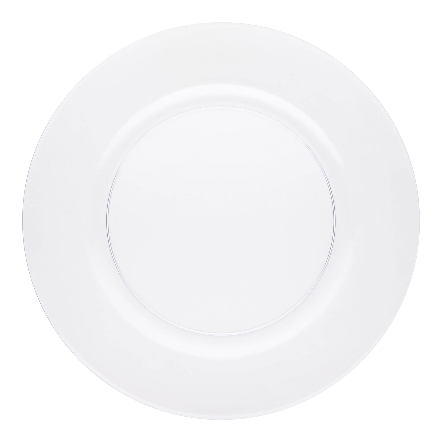 Clear Round Plastic Charger Plates (13")