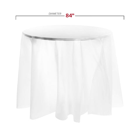 Clear Round Plastic Tablecloths (84