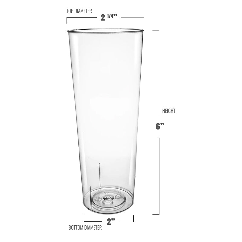 10 oz. Clear Round High Ball Plastic Disposable Cups | Kaya Collection