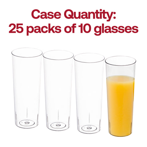 10 oz. Clear Round High Ball Plastic Disposable Cups