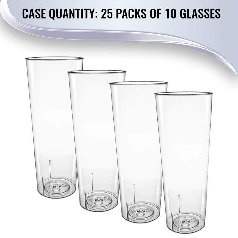 10 oz. Clear Round High Ball Plastic Disposable Cups | Kaya Collection