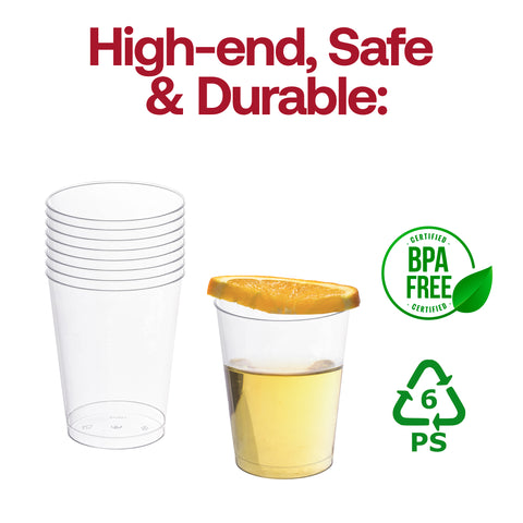 10 oz. Clear Round Disposable Plastic Cups