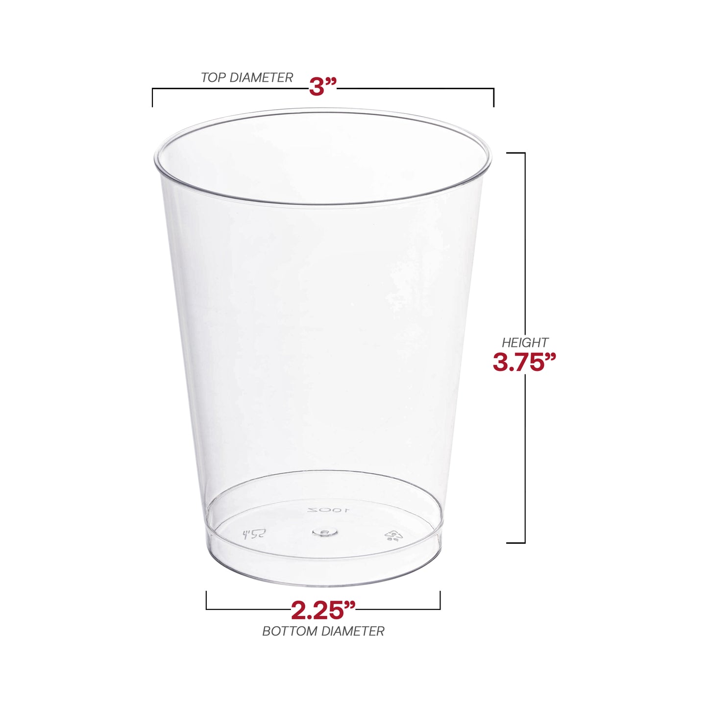 10 oz. Clear Round Disposable Plastic Cups