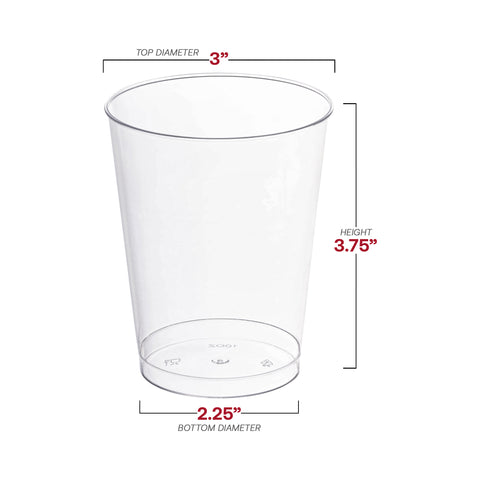 10 oz. Clear Round Disposable Plastic Cups
