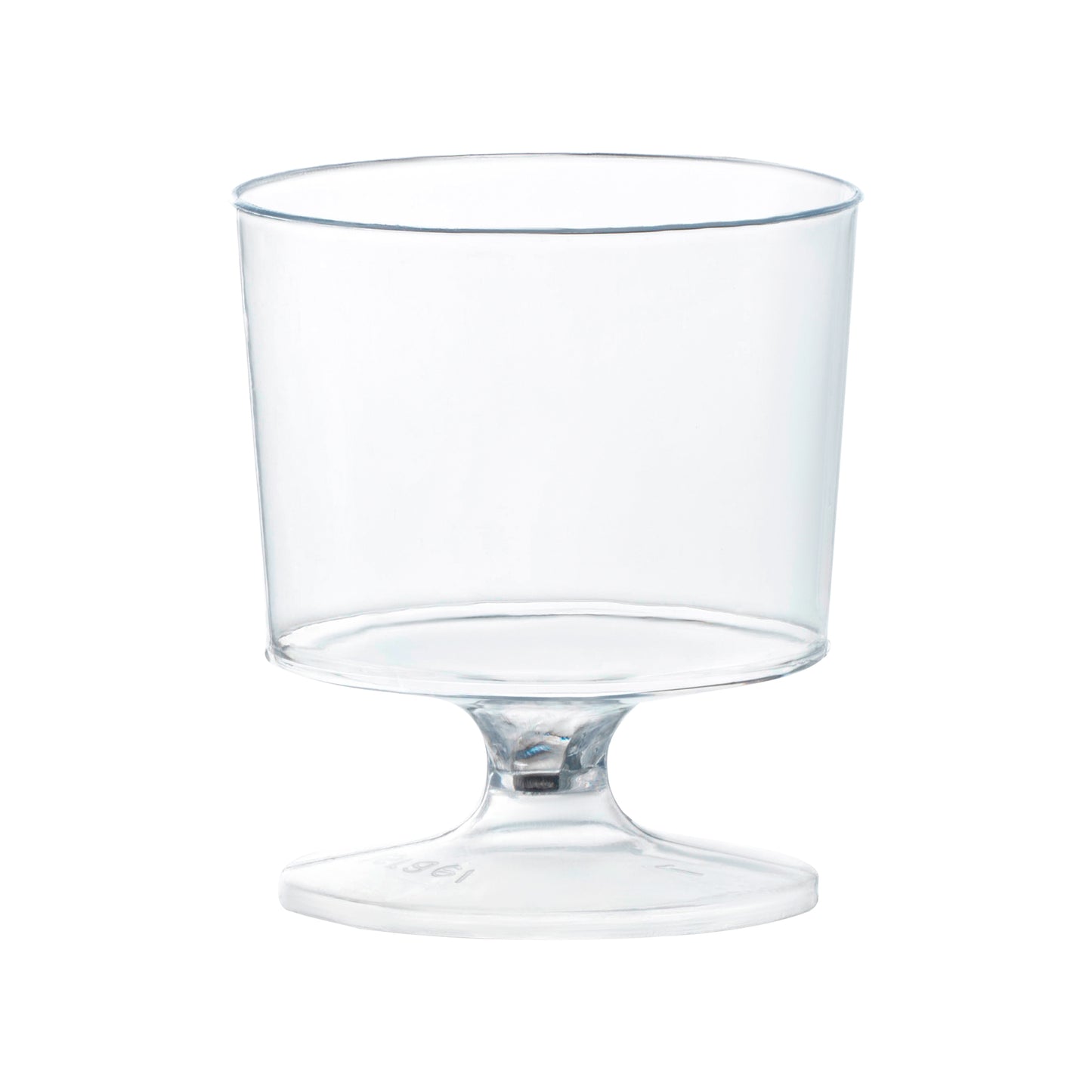 2 oz. Clear Round Disposable Plastic Mini Wine Glasses
