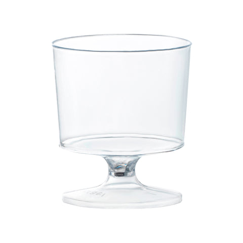 2 oz. Clear Round Disposable Plastic Mini Wine Glasses