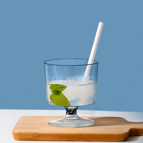 2 oz. Clear Round Disposable Plastic Mini Wine Glasses
