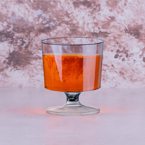 2 oz. Clear Round Disposable Plastic Mini Wine Glasses