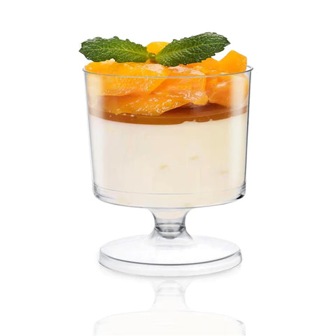 2 oz. Clear Round Disposable Plastic Mini Wine Glasses
