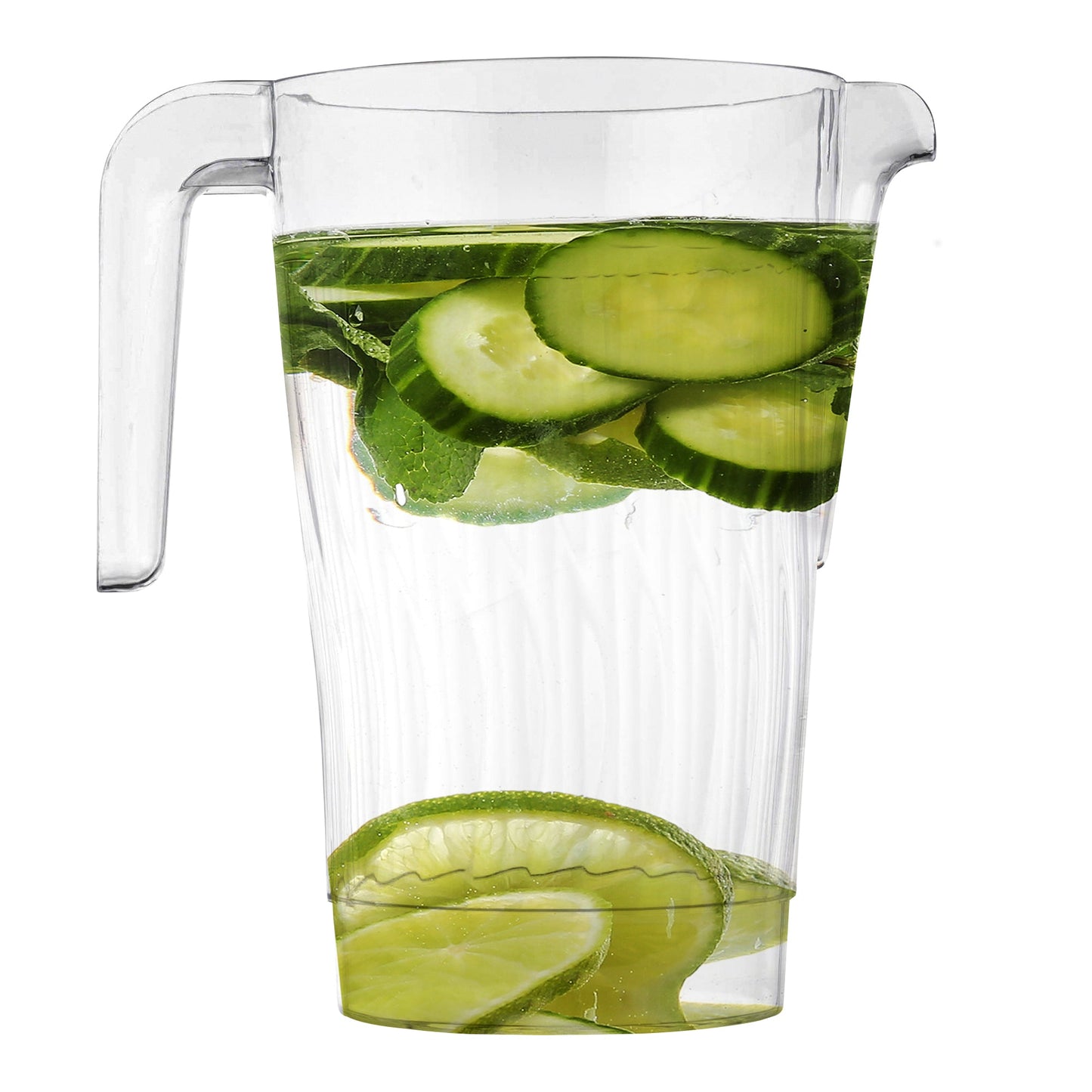 52 oz. Clear Round Plastic Disposable Pitchers