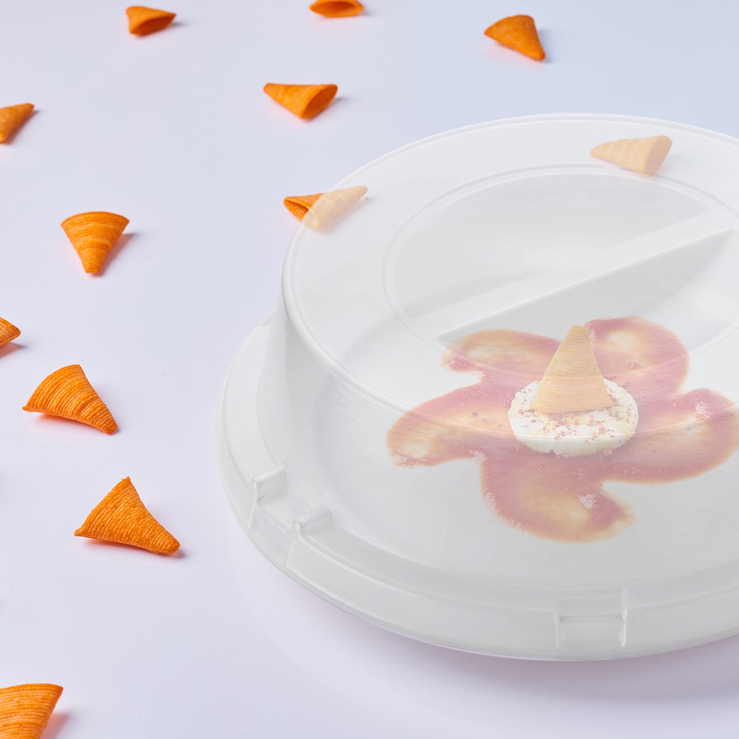 9" Clear Round Plate Disposable HIPS Dome Short Lids