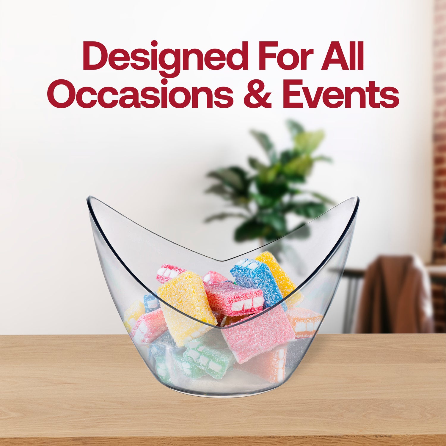 2 oz. Clear Small Disposable Plastic Concave Cups Lifestyle | The Kaya Collection