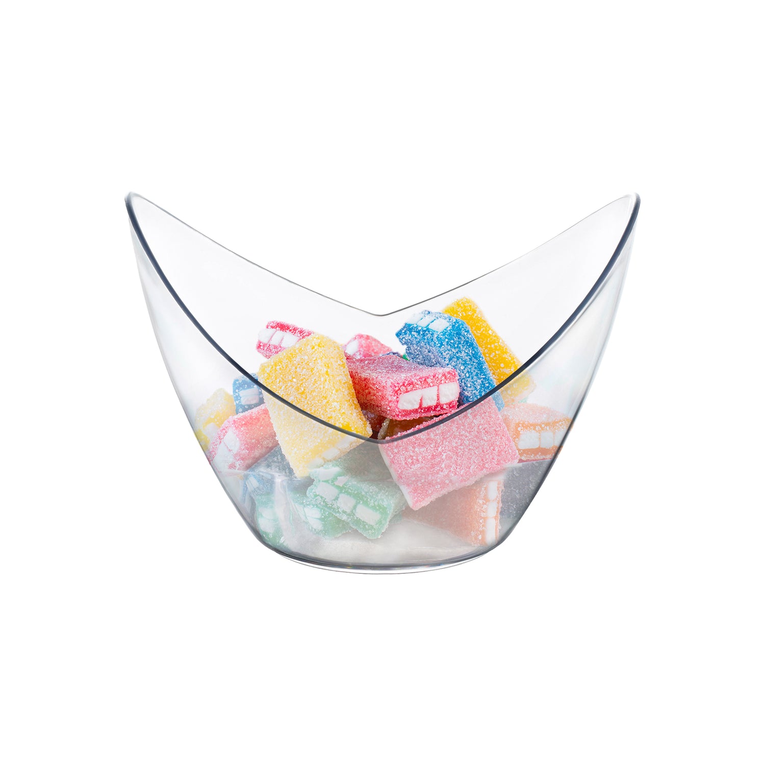 2 oz. Clear Small Disposable Plastic Concave Cups Secondary | The Kaya Collection