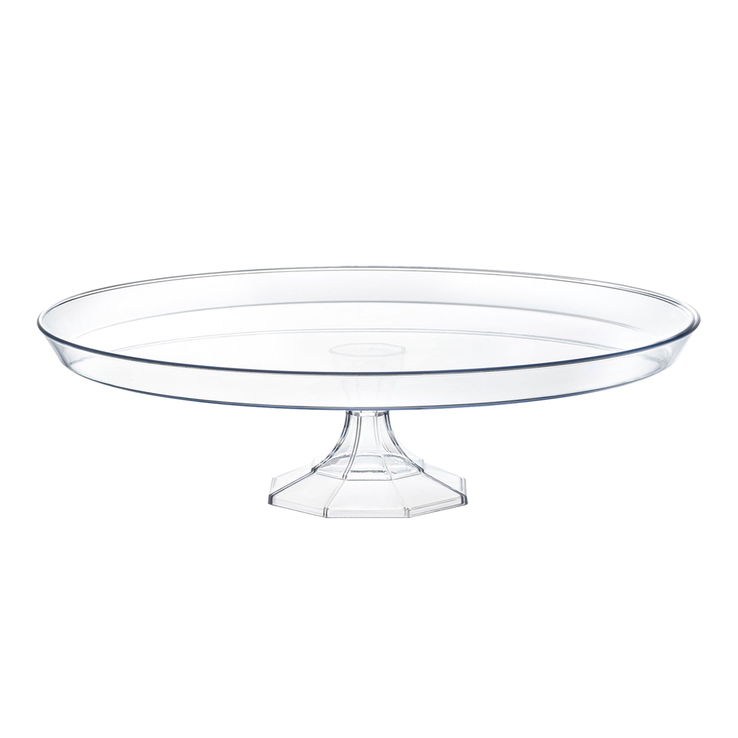 10.5" Clear Small Round Disposable Plastic Cake Stands