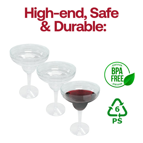 14 oz Clear Spiral Margarita Plastic Goblets