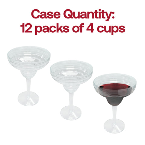 14 oz Clear Spiral Margarita Plastic Goblets