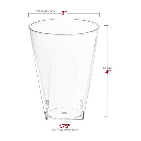 10 oz. Clear Square Bottom Plastic Disposable Cups
