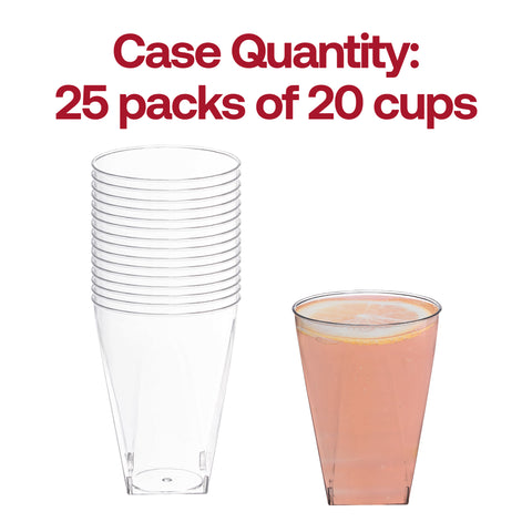 10 oz. Clear Square Bottom Plastic Disposable Cups