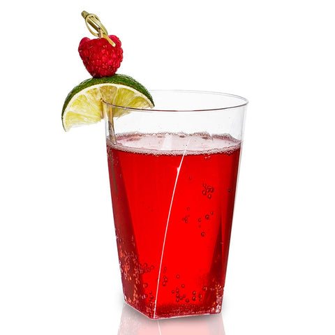 7 oz. Clear Square Bottom Plastic Disposable Cups