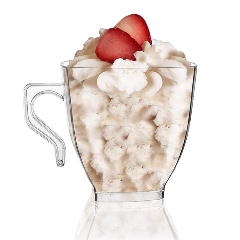 8 oz. Clear Square Disposable Plastic Coffee Mugs