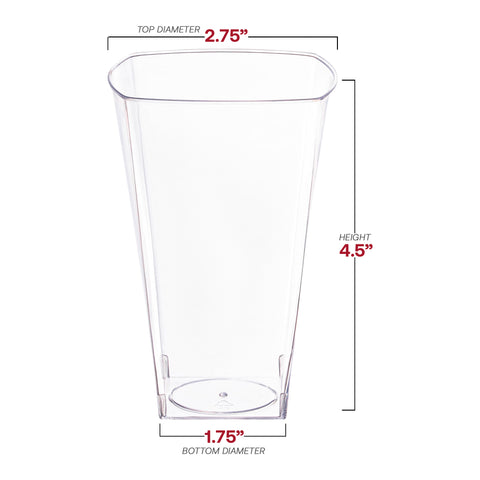 10 oz. Clear Square Disposable Plastic Cups