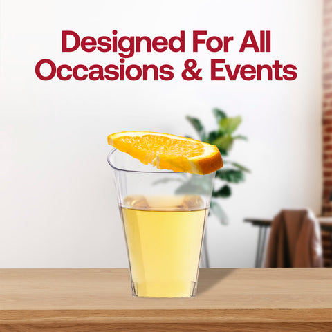 8 oz. Clear Square Disposable Plastic Cups