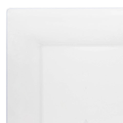 Clear Square Disposable Plastic Dinner Plates (10.75