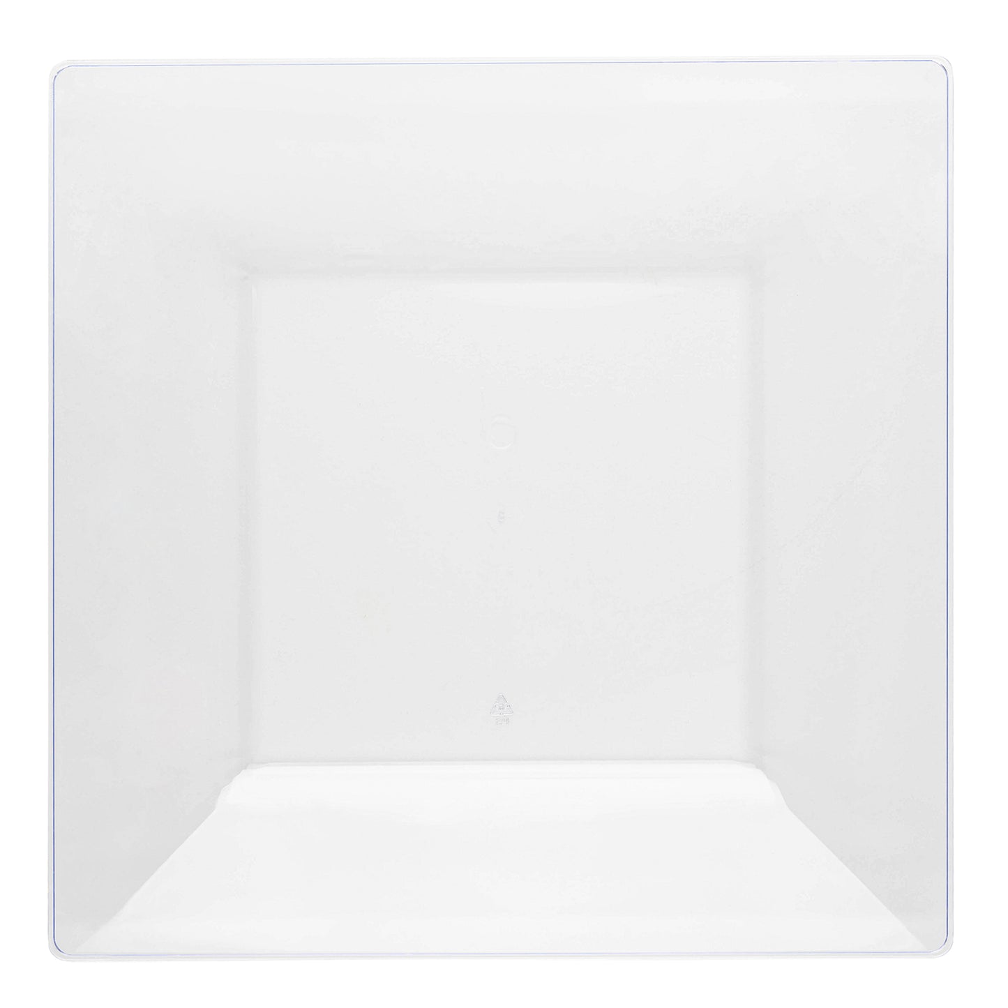 Clear Square Disposable Plastic Dinner Plates (10.75")