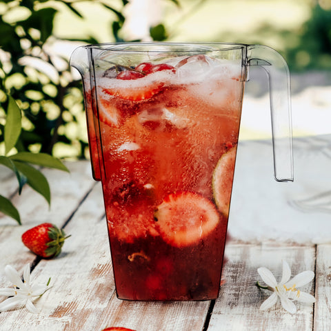 52 oz. Clear Square Disposable Plastic Pitchers