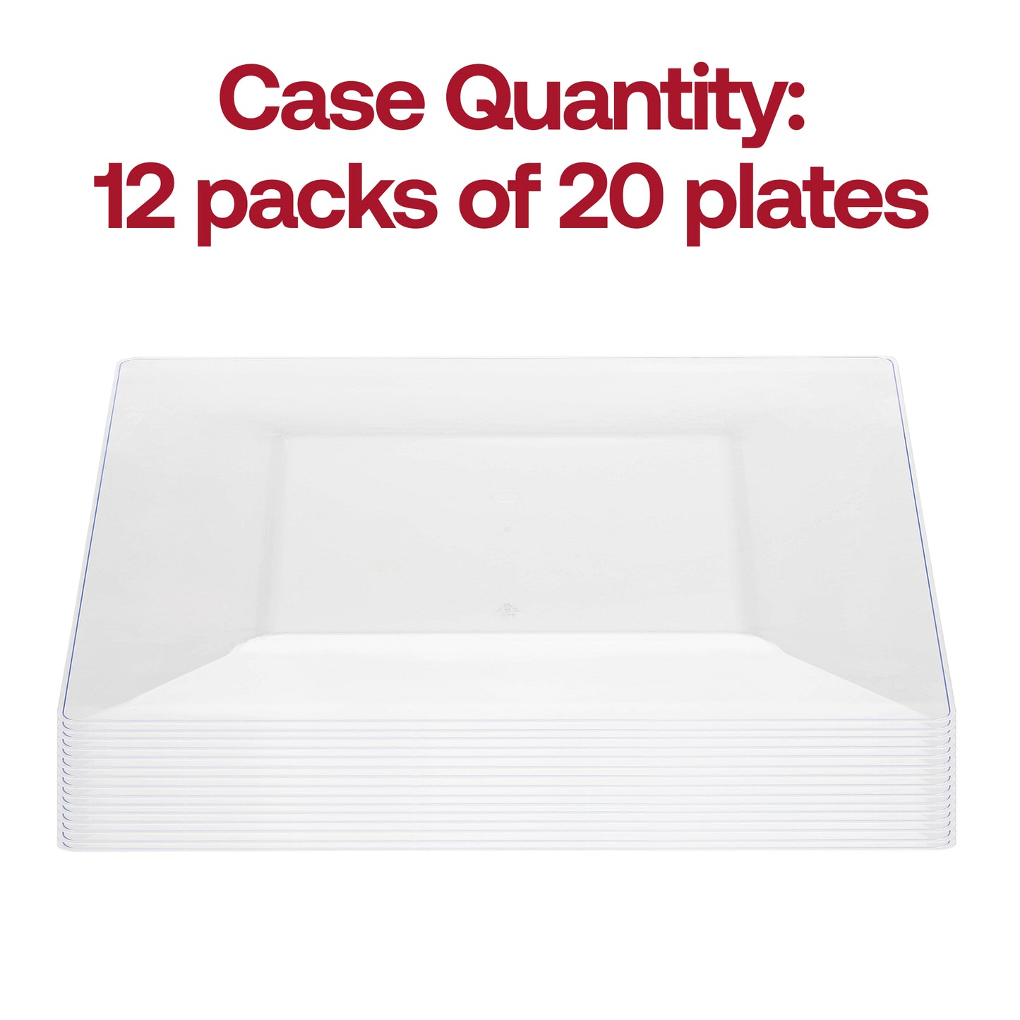 Clear Square Disposable Plastic Pastry Plates (4.5")