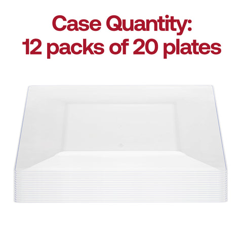 Clear Square Disposable Plastic Pastry Plates (4.5