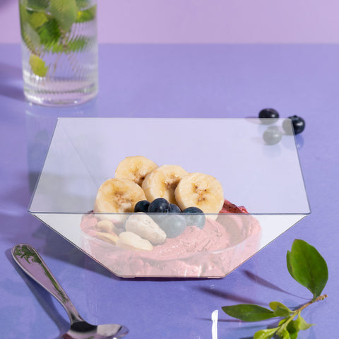 Clear Square Disposable Plastic Serving Bowls (3 qt.)