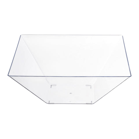 Clear Square Disposable Plastic Serving Bowls (3 qt.)