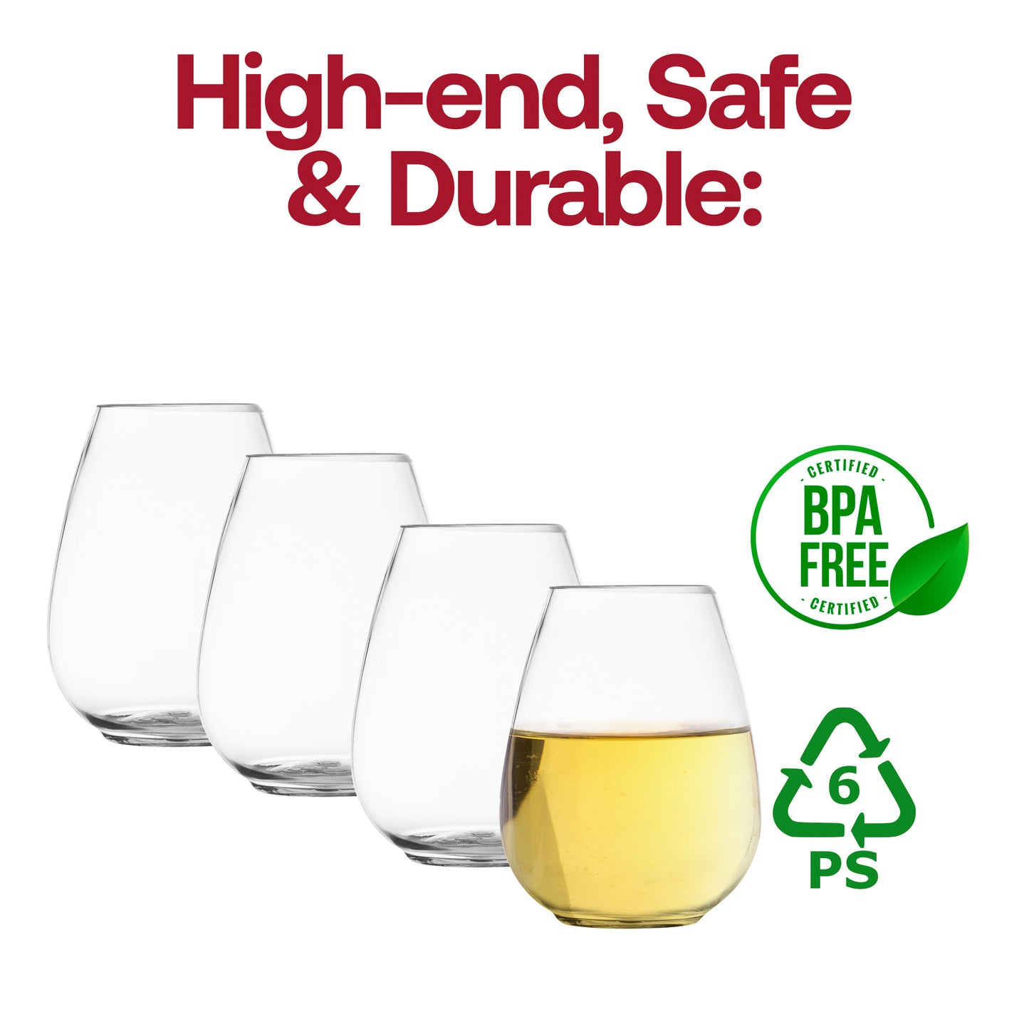 4 oz. Clear Stemless Disposable Plastic Mini Goblets