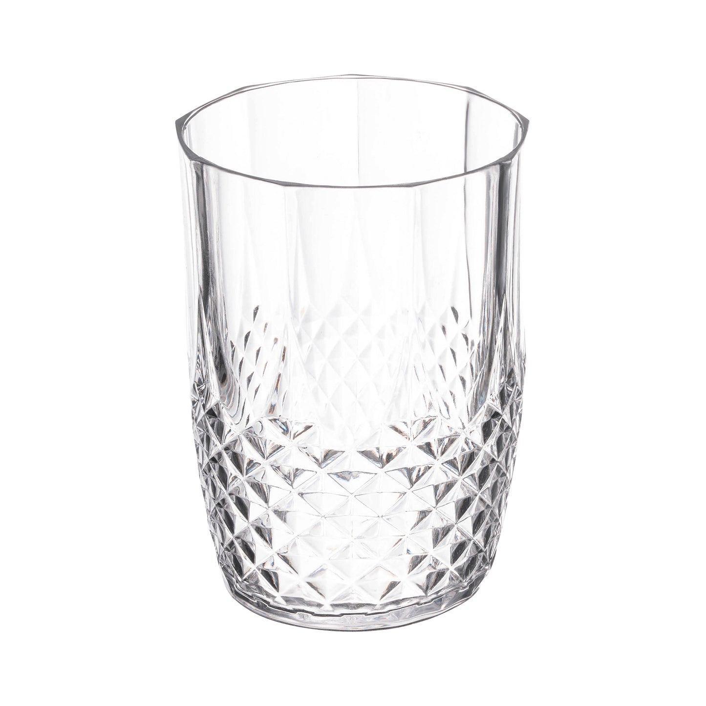 16 oz. Clear Stripe Round Plastic Tumblers
