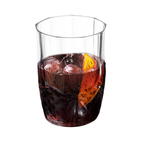 16 oz. Clear Stripe Round Plastic Tumblers
