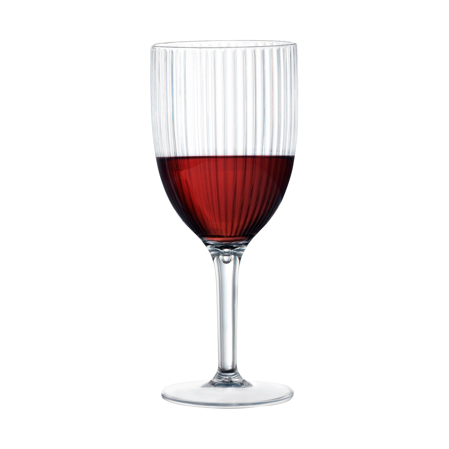 12 oz. Clear Stripe Round Plastic Wine Flutes