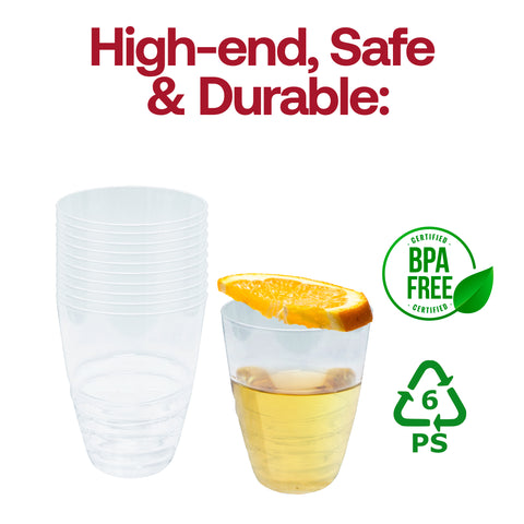17 oz Clear Swirl Plastic Tumblers