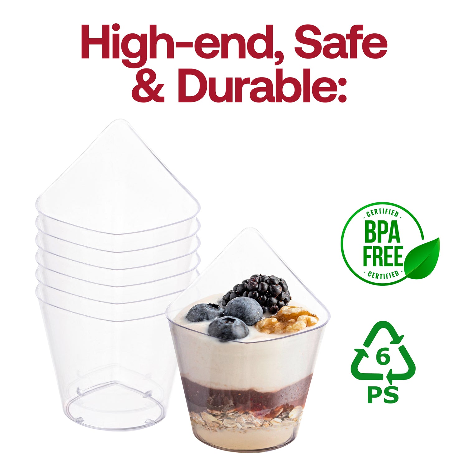 4 oz. Clear Teardrop Disposable Plastic Cups BPA | The Kaya Collection