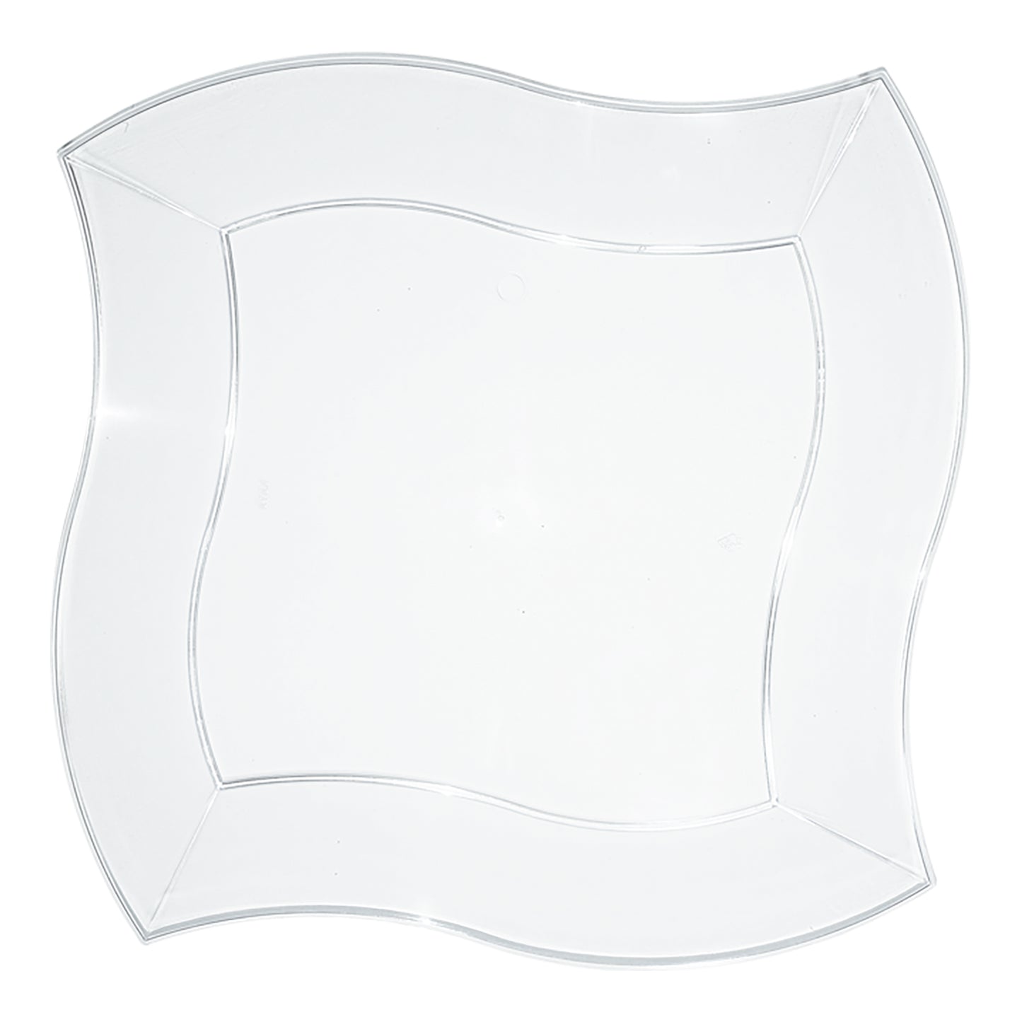 Clear Wave Plastic Salad Plates (7")