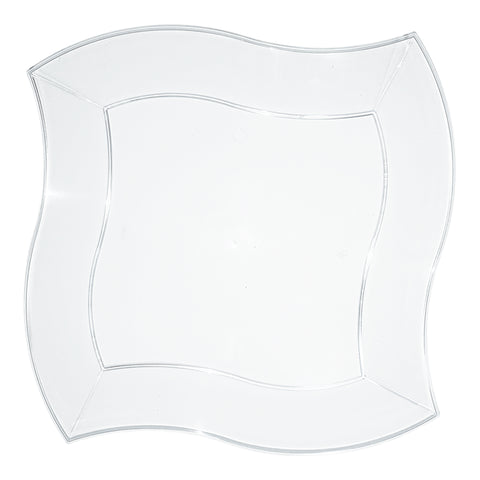 Clear Wave Plastic Salad Plates (7