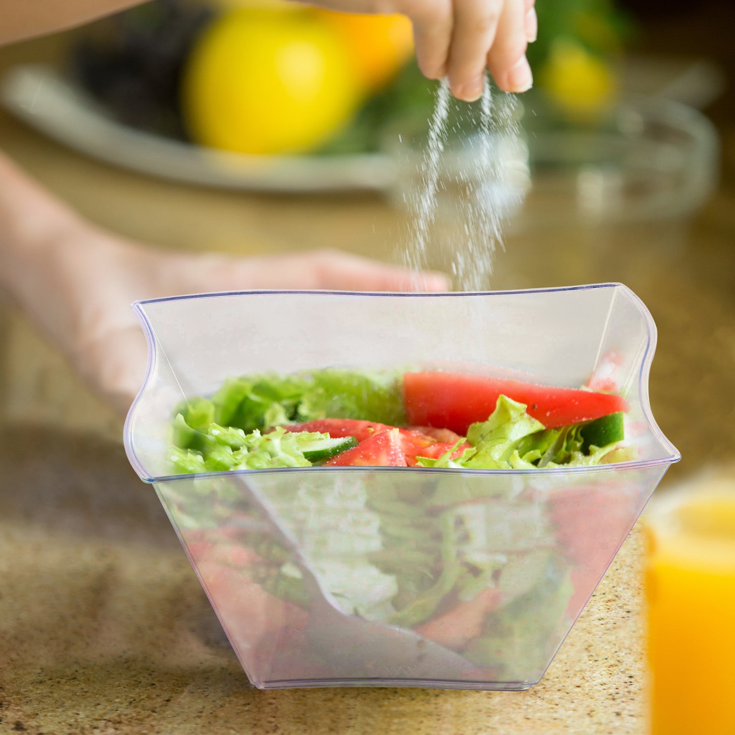 Clear Wave Disposable Plastic Soup Bowls (14 oz.)