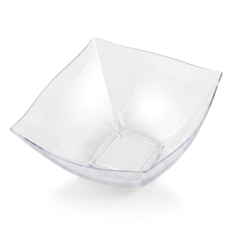 32 oz Clear Wave Square Bowls