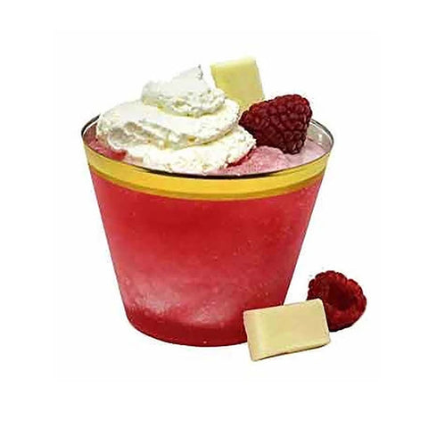 9 oz. Clear with Gold Rim Round Disposable Plastic Cups