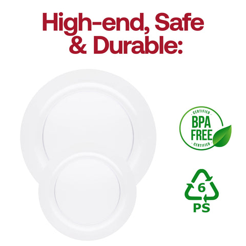 Clear Economy Round Plastic Dinner Plates (10.25
